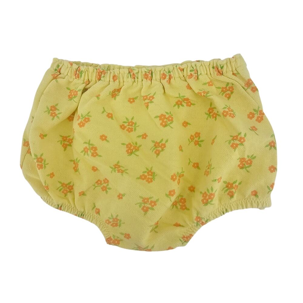 Vintage 1970's Carter's Toddler Baby Girl Bloomers Yellow Floral Cottage 24 mo